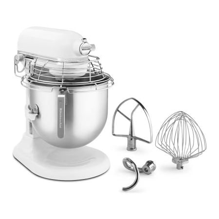 Kitchen Aid Portable Appliance KitchenAid - Commercial 8 Qt. Stand Mixer With Bowl Guard, White, NSF KSMC895WH